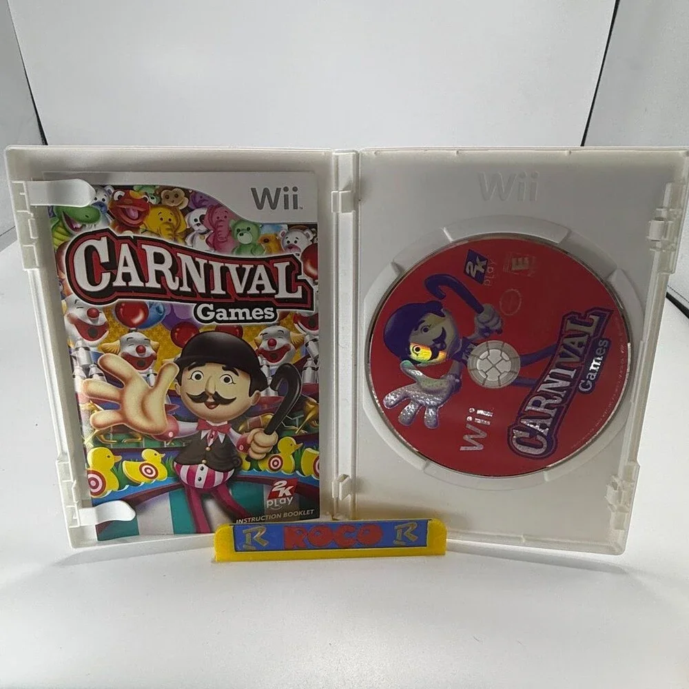 Carnival Games Wii 2K Play 4 Player (Nintendo Wii, 2007) Complete W/ Manual